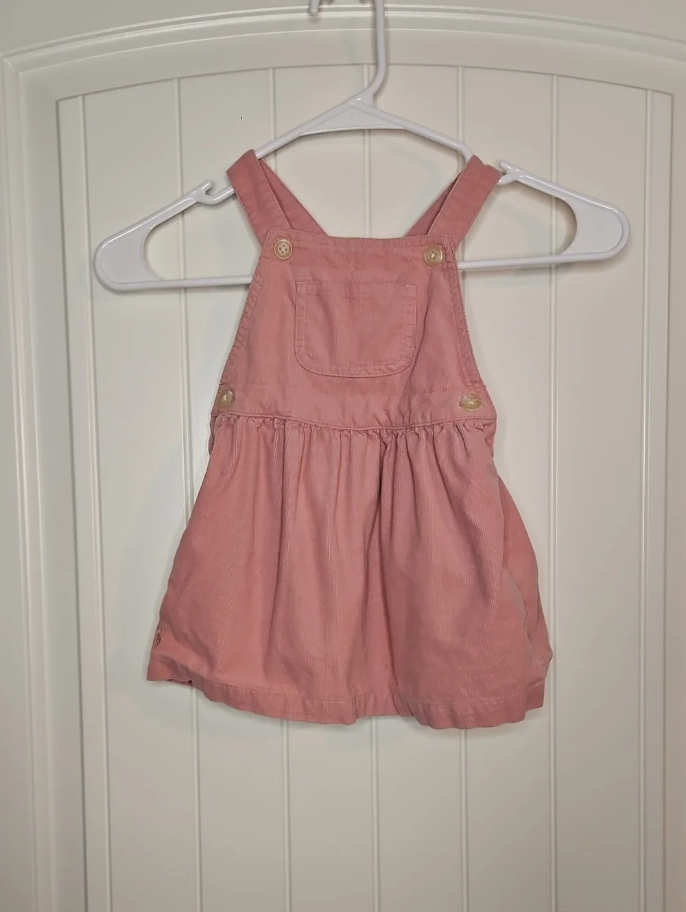 Ralph Lauren Girls Pink Cotton Pinafore Dress